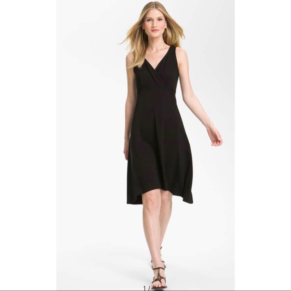 ❗️FINAL❗️ 🆕 Eileen Fisher Surplice V-Neck Jersey Dress M 🔴🔴
